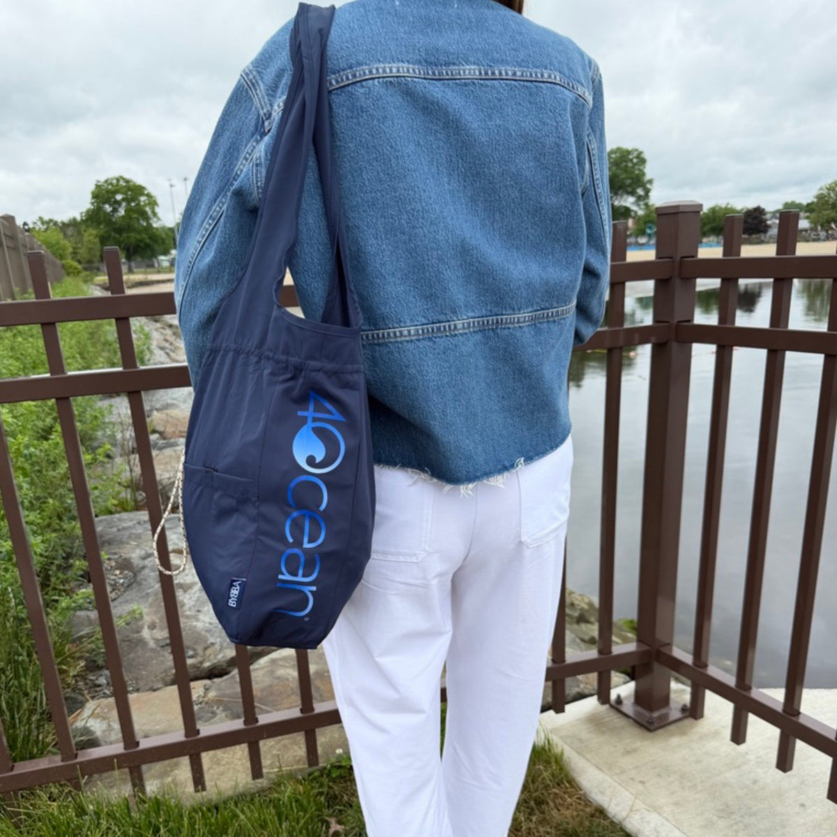 BYBBA x 4OCEAN BALOS PACKABLE TOTE BAG / NAVY SEAL-OMBRÉ