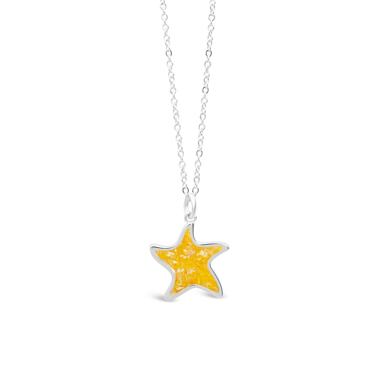 4ocean x Dune Explorer Starfish Necklace - Silver - Bali Yellow