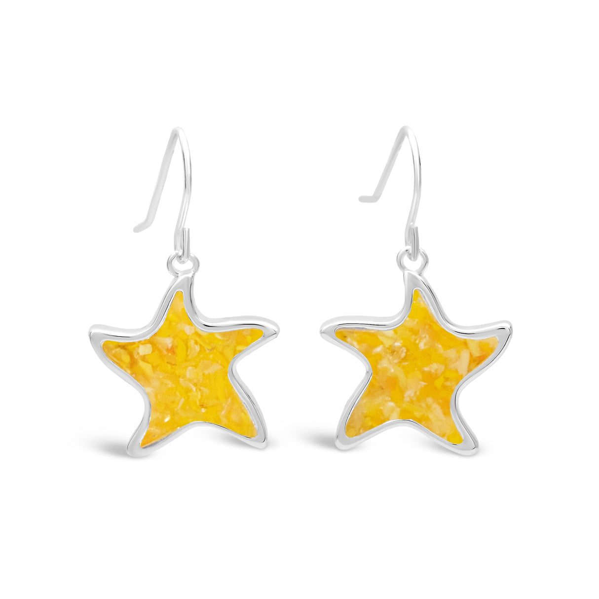 4ocean x Dune Explorer Starfish Earrings - Silver - Bali Yellow