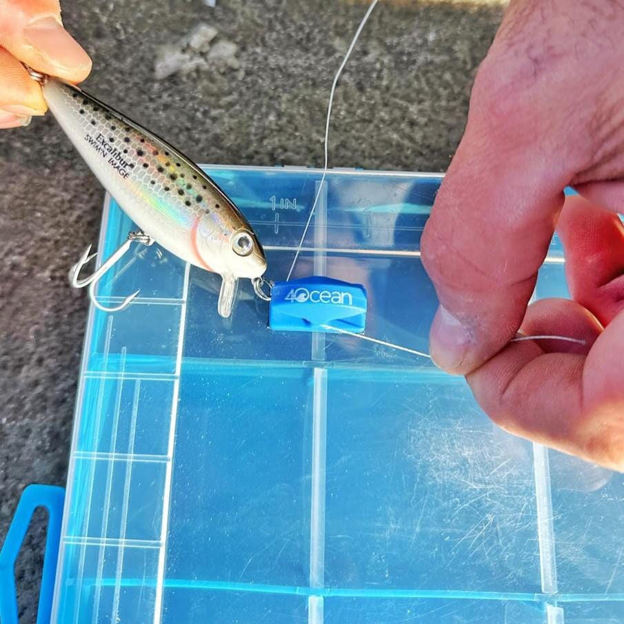 Line Cutterz x 4ocean Conservation Blue Fishing Line Cutting Peel 'n Stick Flat Mount