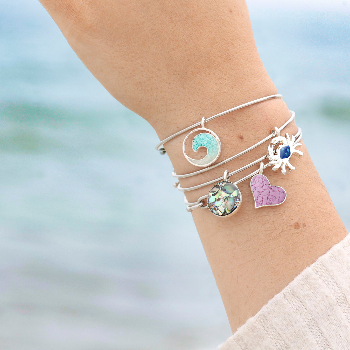 Dune x 4ocean Beach Bangle - Pink Heart
