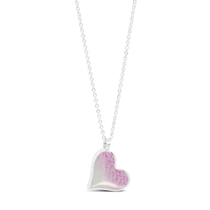 Dune Jewelry x 4ocean Explorer Heart Necklace - Florida Pink Gradient