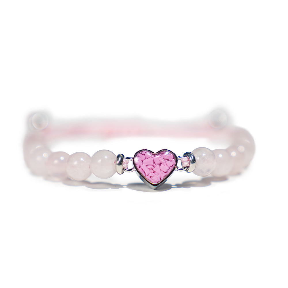 4ocean x Dune Breast Cancer Awareness Bracelet - Rose Quartz