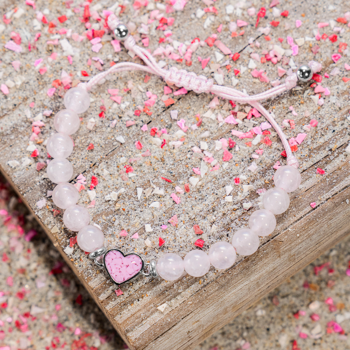 4ocean x Dune Breast Cancer Awareness Bracelet - Rose Quartz