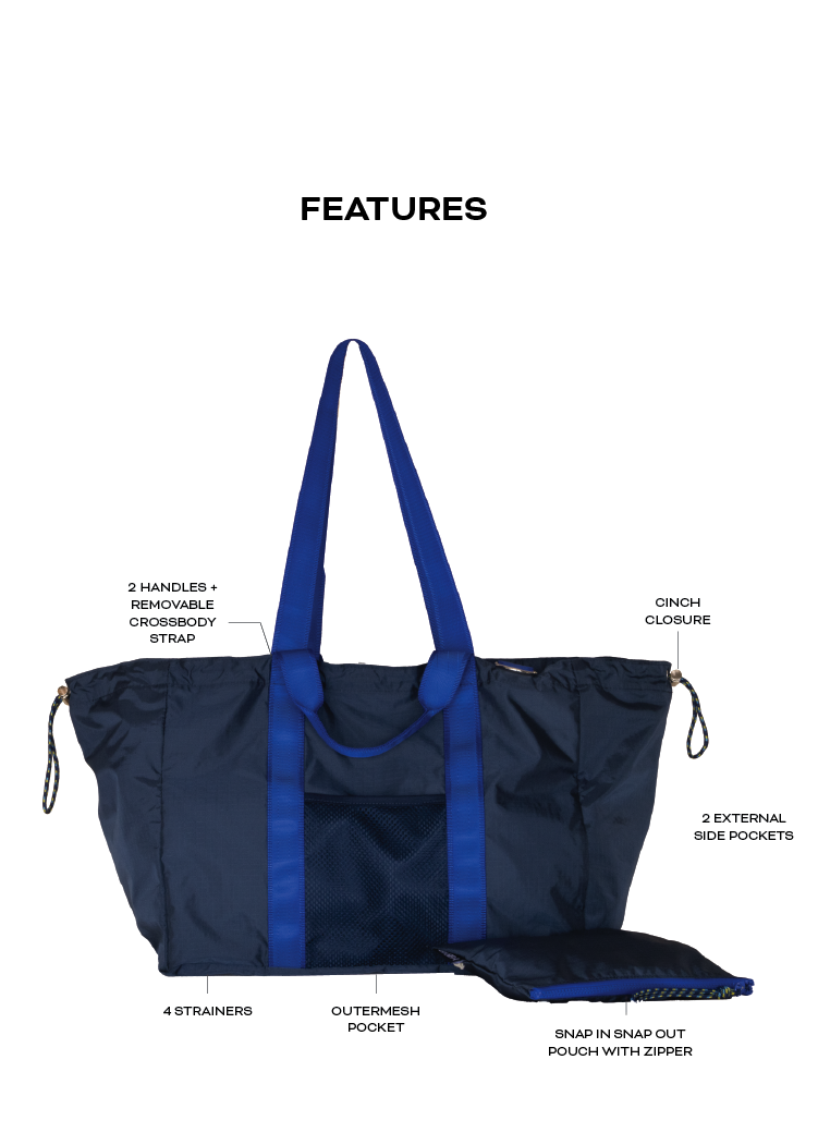 BYBBA THE BONDI FOLDAWAY TOTE BAG // PENGUIN