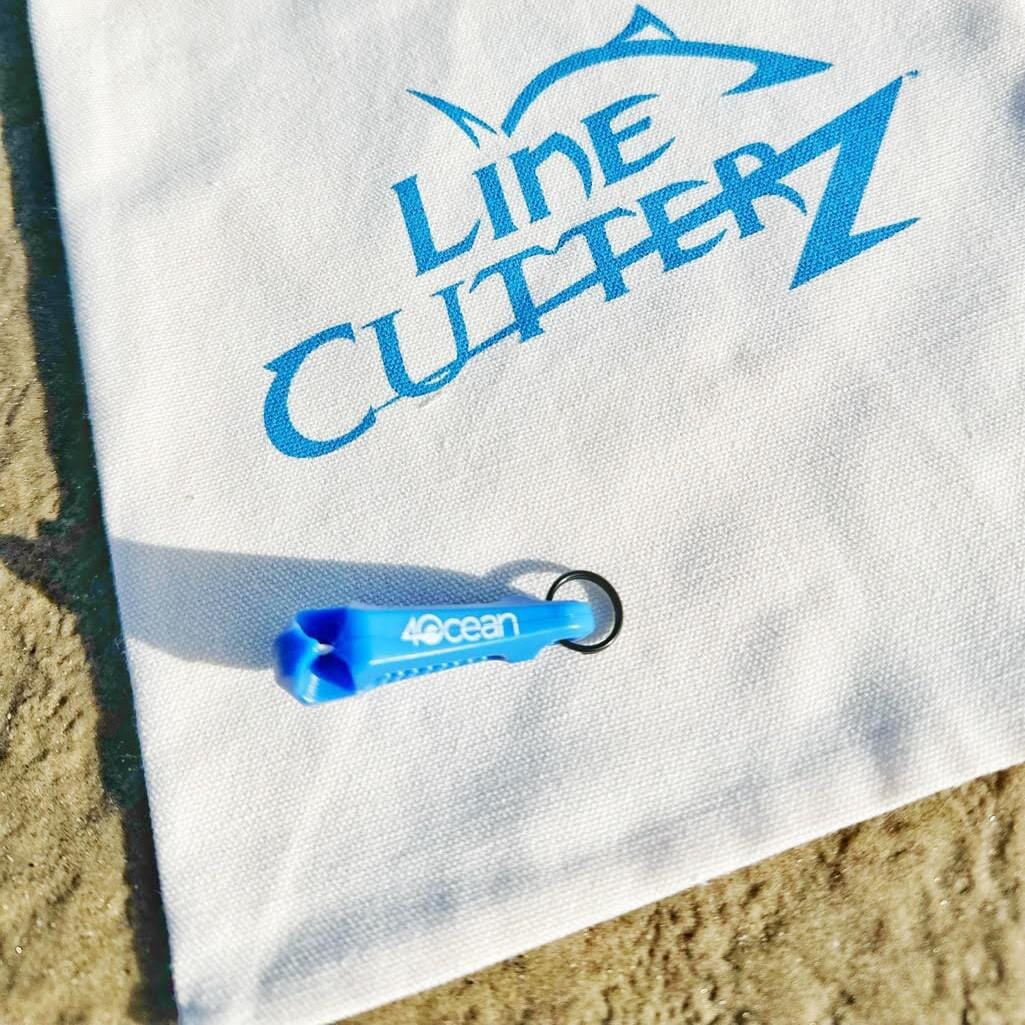 Line Cutterz x 4ocean Conservation Blue Fishing Line Cutting Zipper Pull