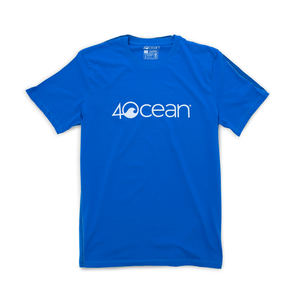 4ocean Logo T - Shirt unisex Blue Large