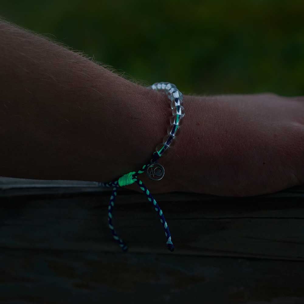 Deep Sea Beaded Bracelet in Abyssal Blue Glow