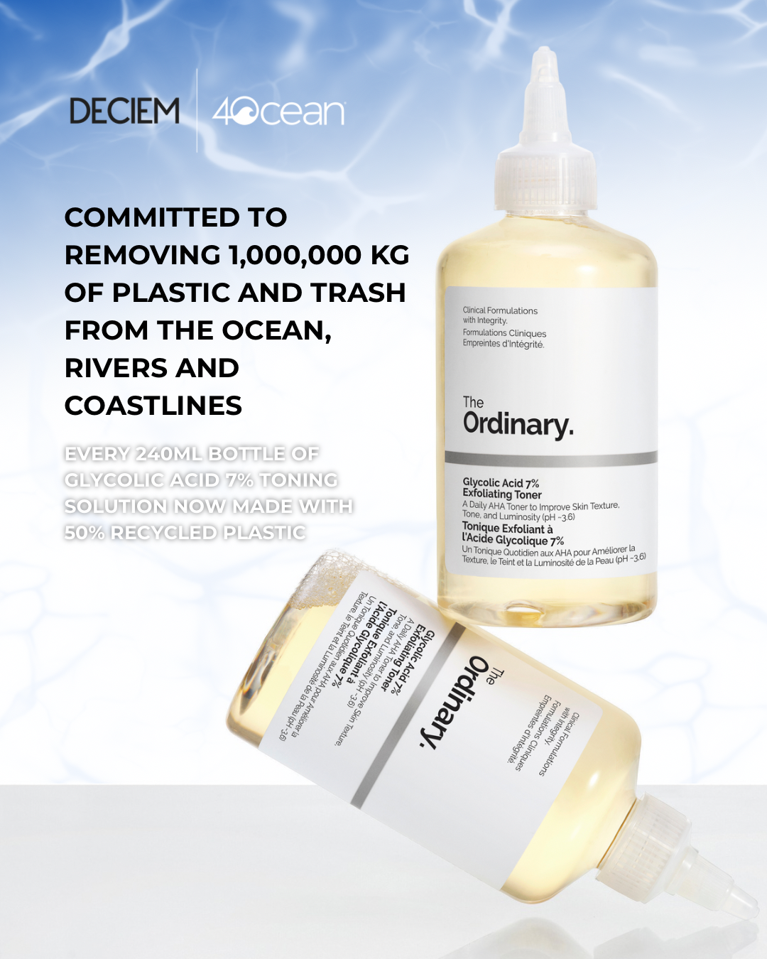 4ocean x DECIEM Launch Certified Cleanup Partnership