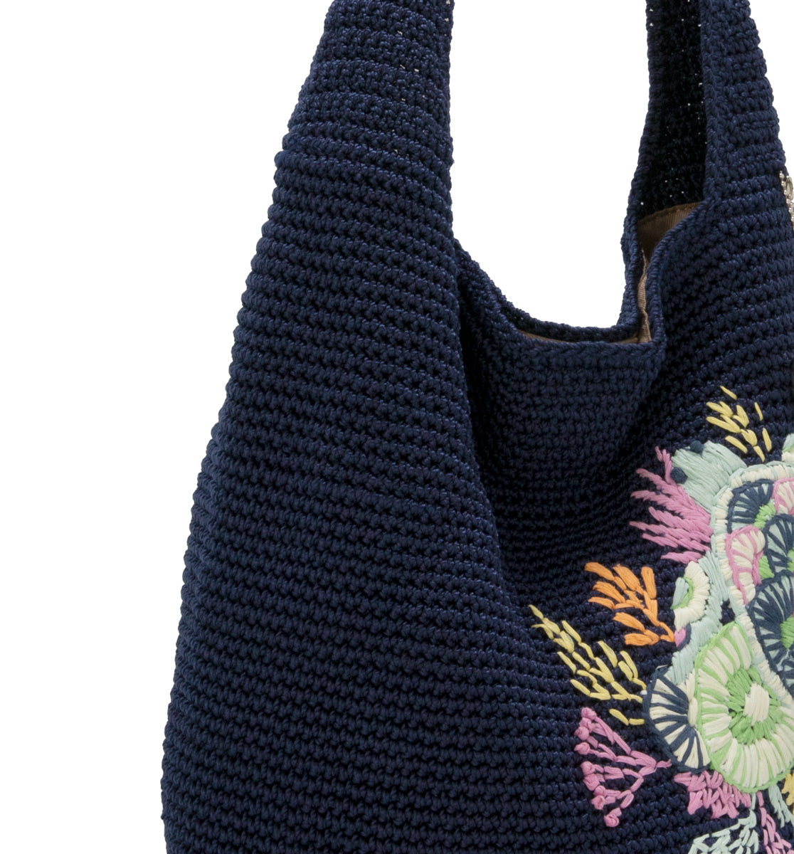Sakroots x 4ocean Crochet Hobo Bag with Sea Turtle Embroidery