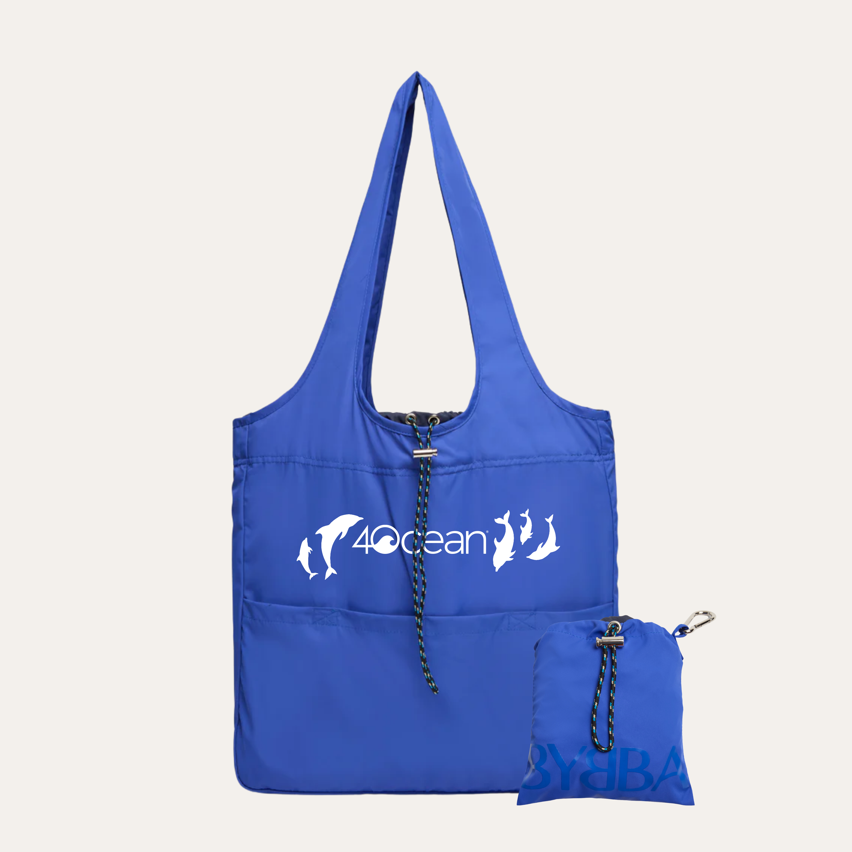 4ocean x BYBBA BALOS PACKABLE DOLPHIN TOTE BAG