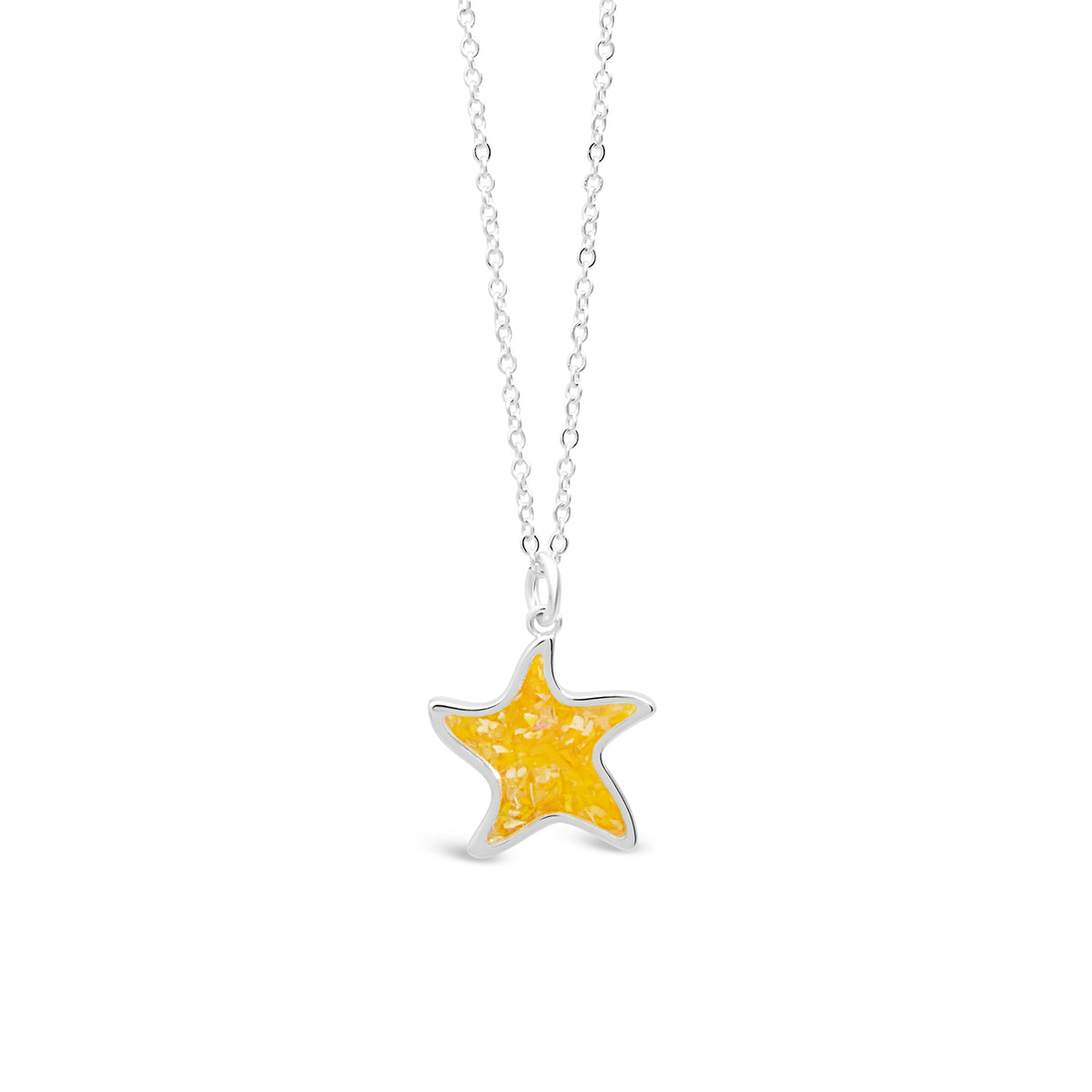 4ocean x Dune Explorer Starfish Necklace - Silver - Bali Yellow