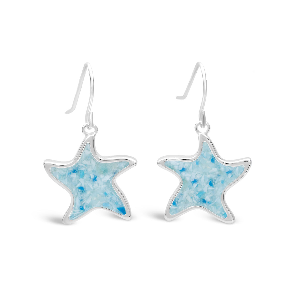 4ocean x Dune Explorer Starfish Earrings - Silver - Hawaii Blue