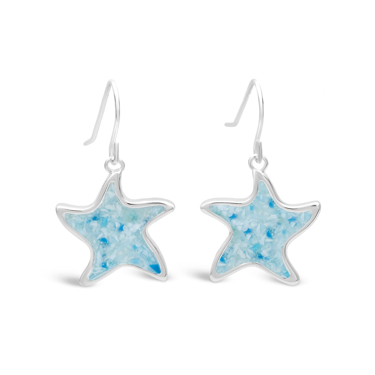 4ocean x Dune Explorer Starfish Earrings - Silver - Hawaii Blue