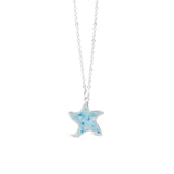4ocean x Dune Explorer Starfish Necklace - Silver - Hawaii Blue