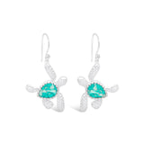 Dune Jewelry x 4ocean - Explorer Turtle Drop Earrings - Silver - Haiti Seafoam Green