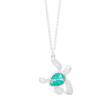 Dune Jewelry x 4ocean - Explorer Turtle Necklace - Silver - Haiti Seafoam Green