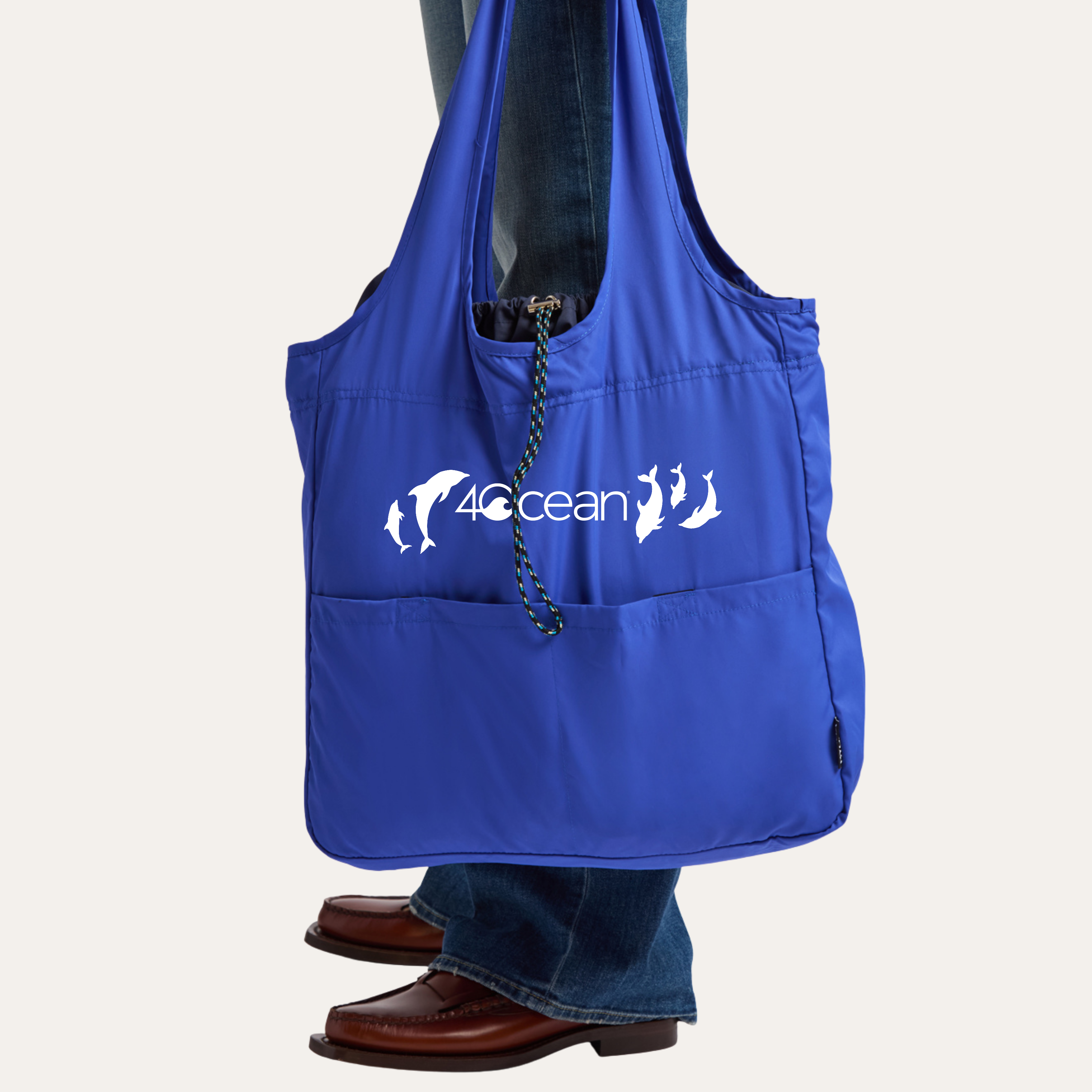 4ocean x BYBBA BALOS PACKABLE DOLPHIN TOTE BAG