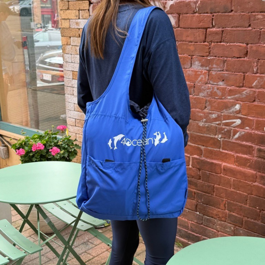 4ocean x BYBBA BALOS PACKABLE DOLPHIN TOTE BAG
