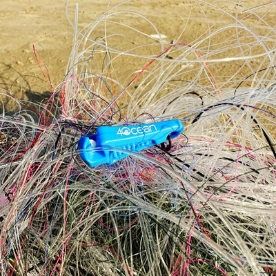 Line Cutterz x 4ocean Conservation Blue Fishing Line Cutting Zipper Pull