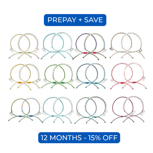 Bracelet of the Month Club: 12-Month Prepaid Bracelet Subscription