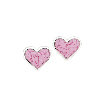 4ocean x Dune  Breast Cancer Awareness Small Heart Earrings