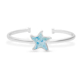 4ocean x Dune Explorer Starfish Cuff Bracelet - Silver - Hawaii Blue