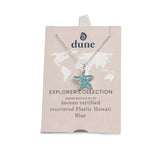 4ocean x Dune Explorer Starfish Necklace - Silver - Hawaii Blue