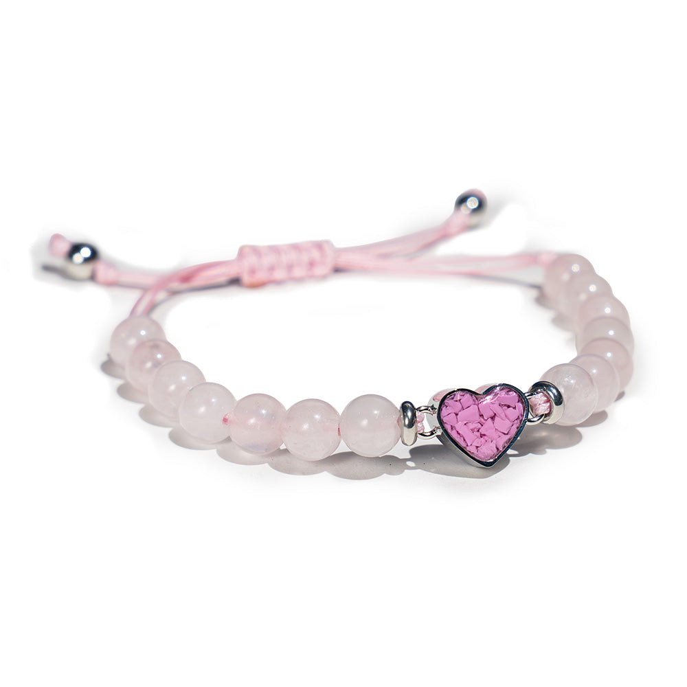 4ocean x Dune Breast Cancer Awareness Bracelet - Rose Quartz