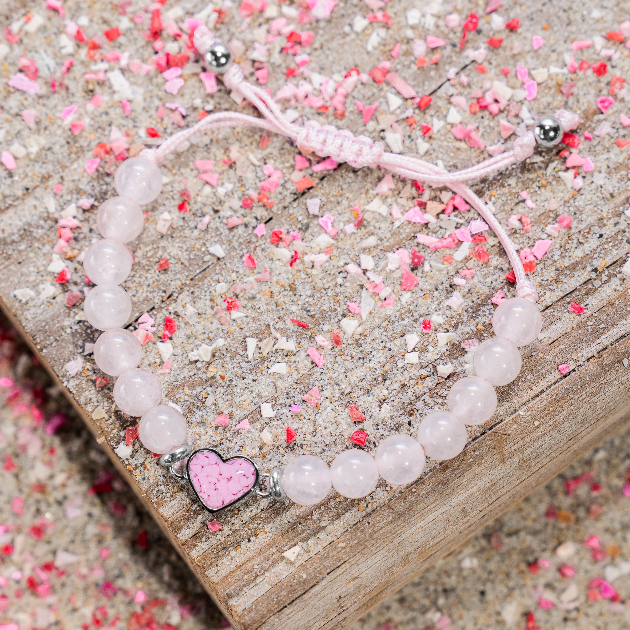 4ocean x Dune Breast Cancer Awareness Bracelet - Rose Quartz