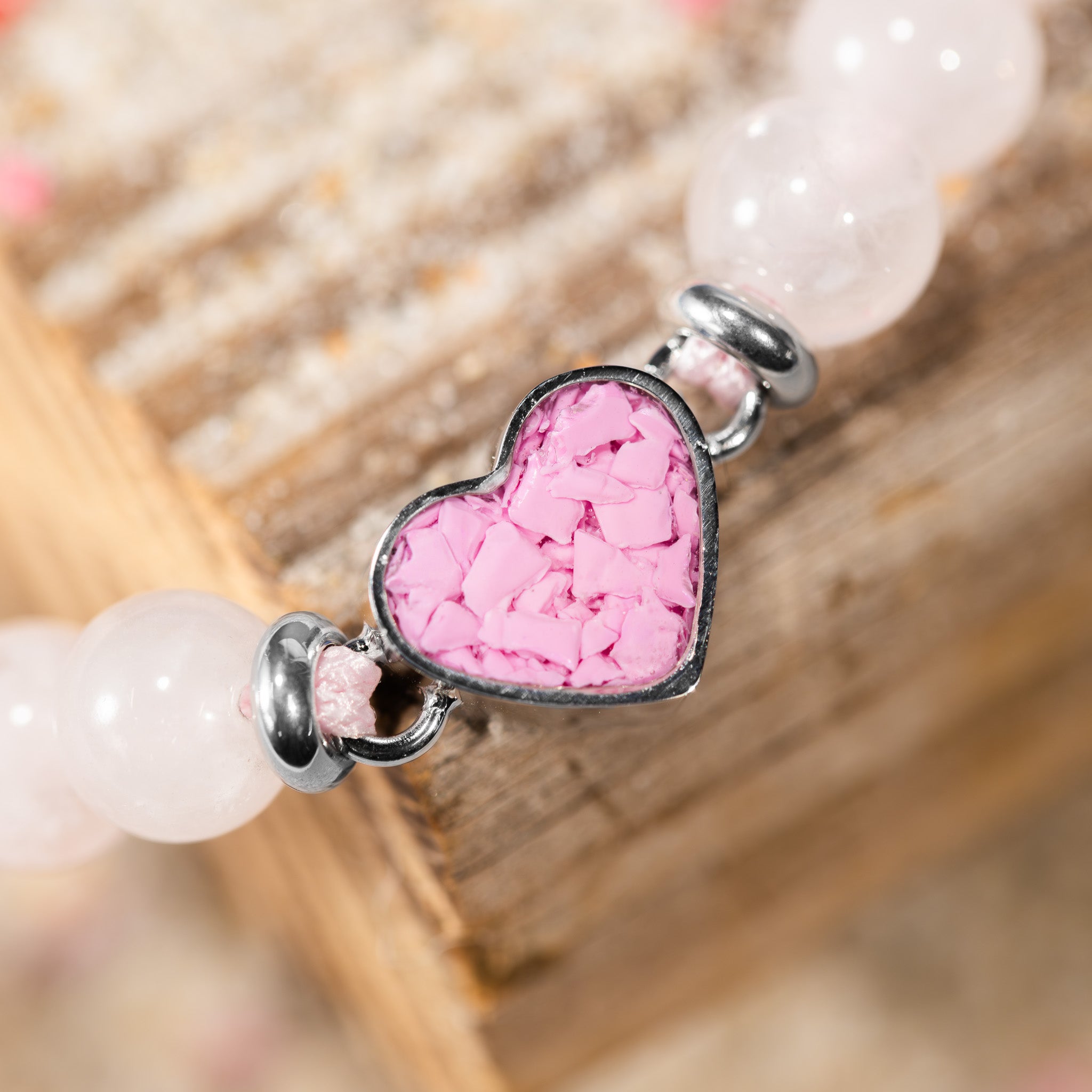 4ocean x Dune Breast Cancer Awareness Bracelet - Rose Quartz