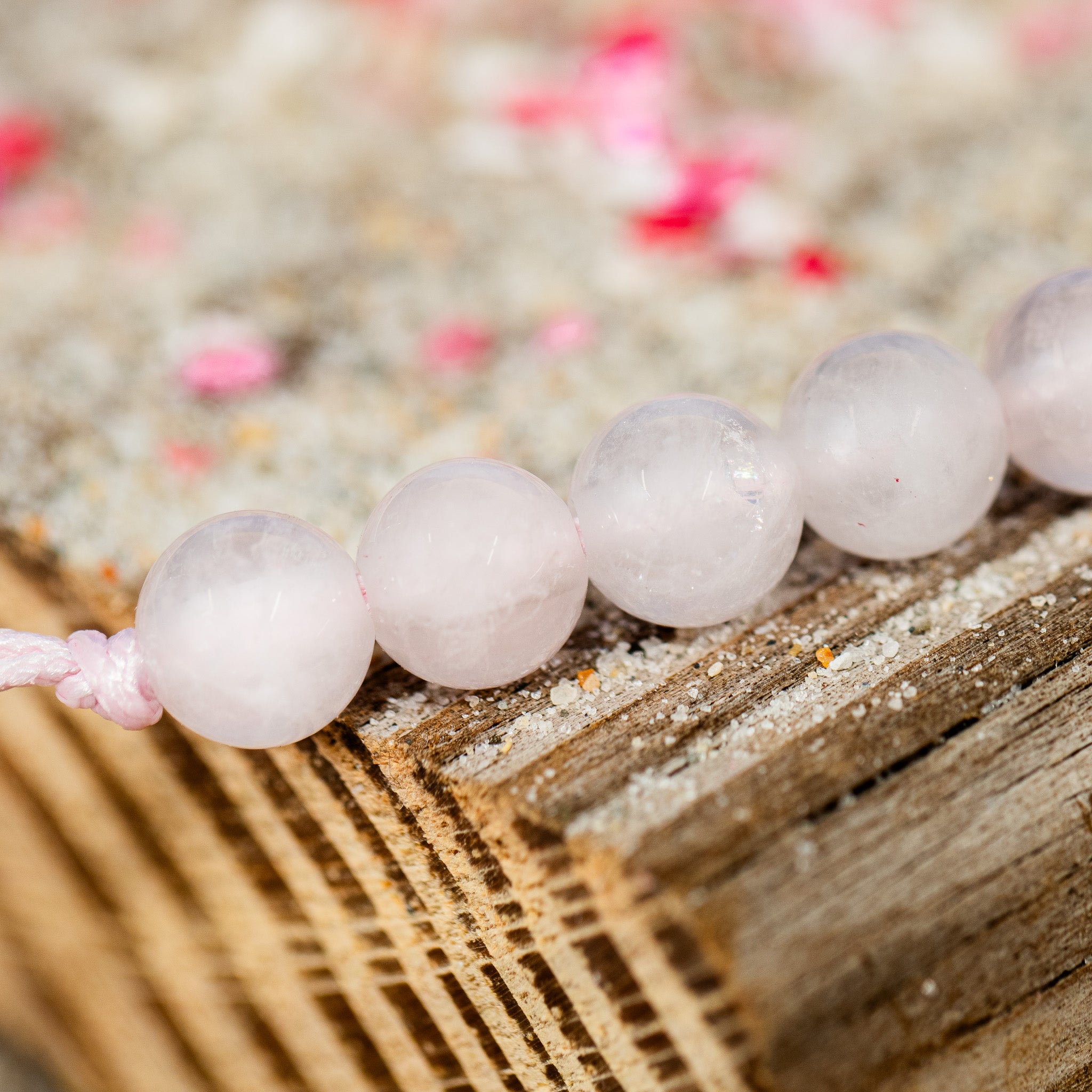 4ocean x Dune Breast Cancer Awareness Bracelet - Rose Quartz