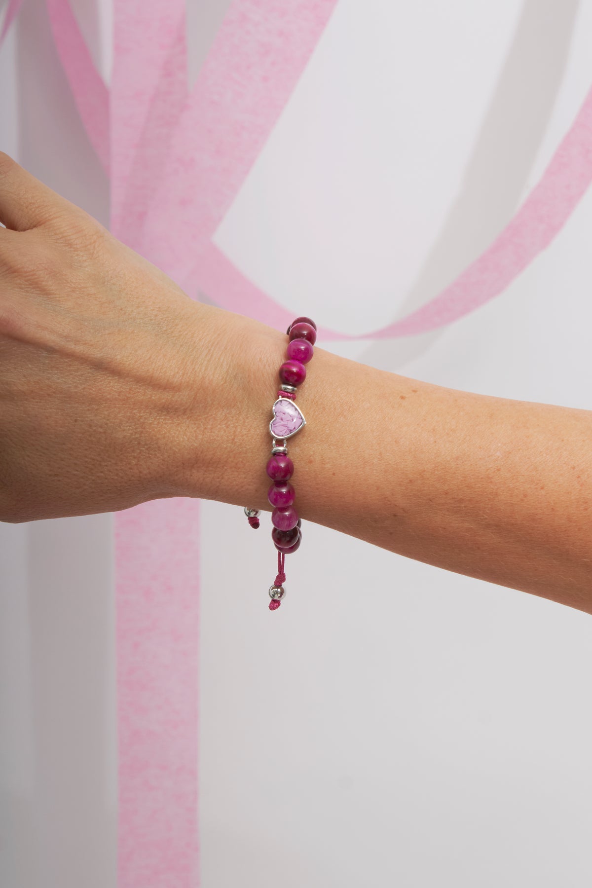 4ocean x Dune Jewelry Breast Cancer Awareness Beaded Bracelet - Rose Quartz