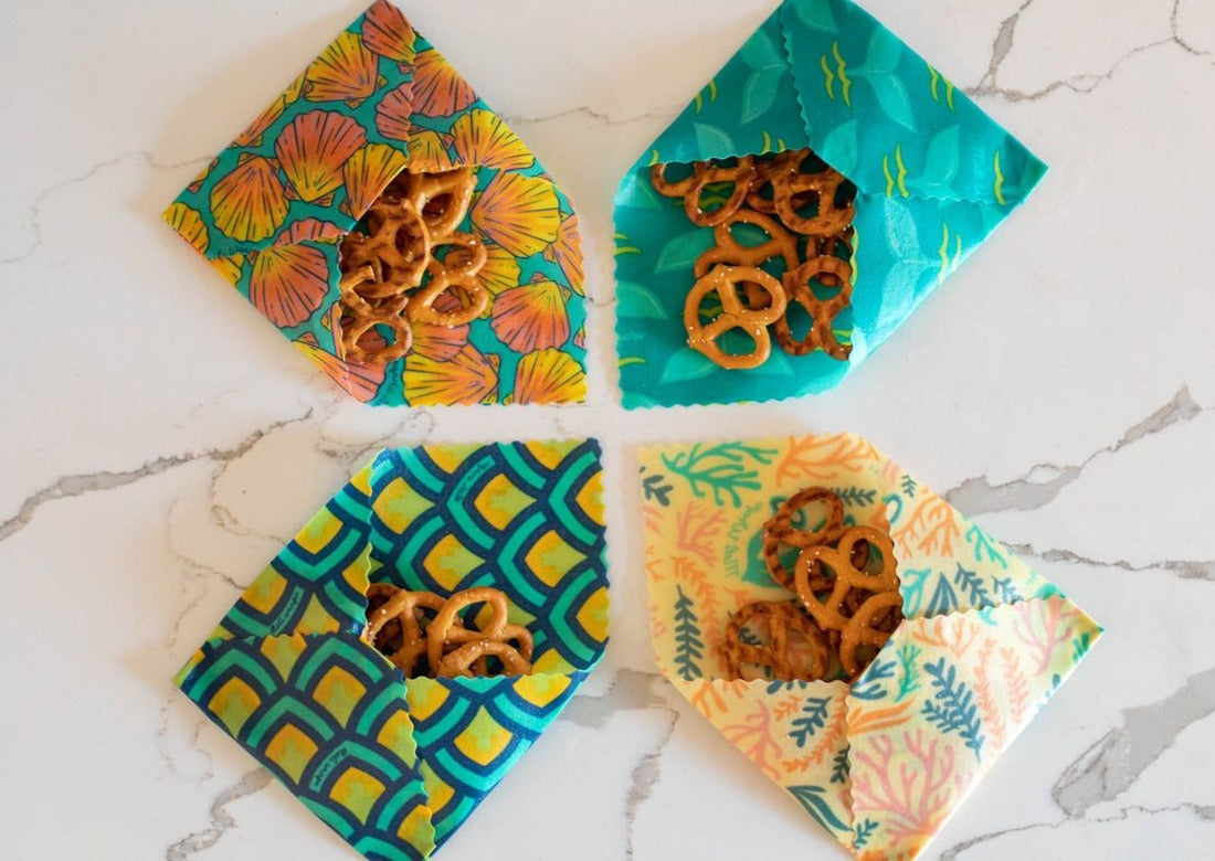 Meli Wraps Beeswax Food Wrap - Sunrise Shell Print