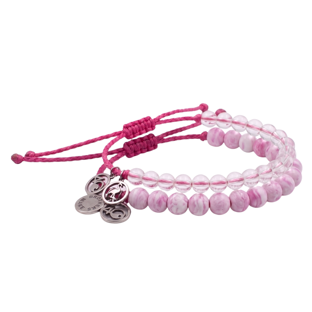 4ocean x Brothers Make Colors of the Seas Collection - Flamingo Pink Stack