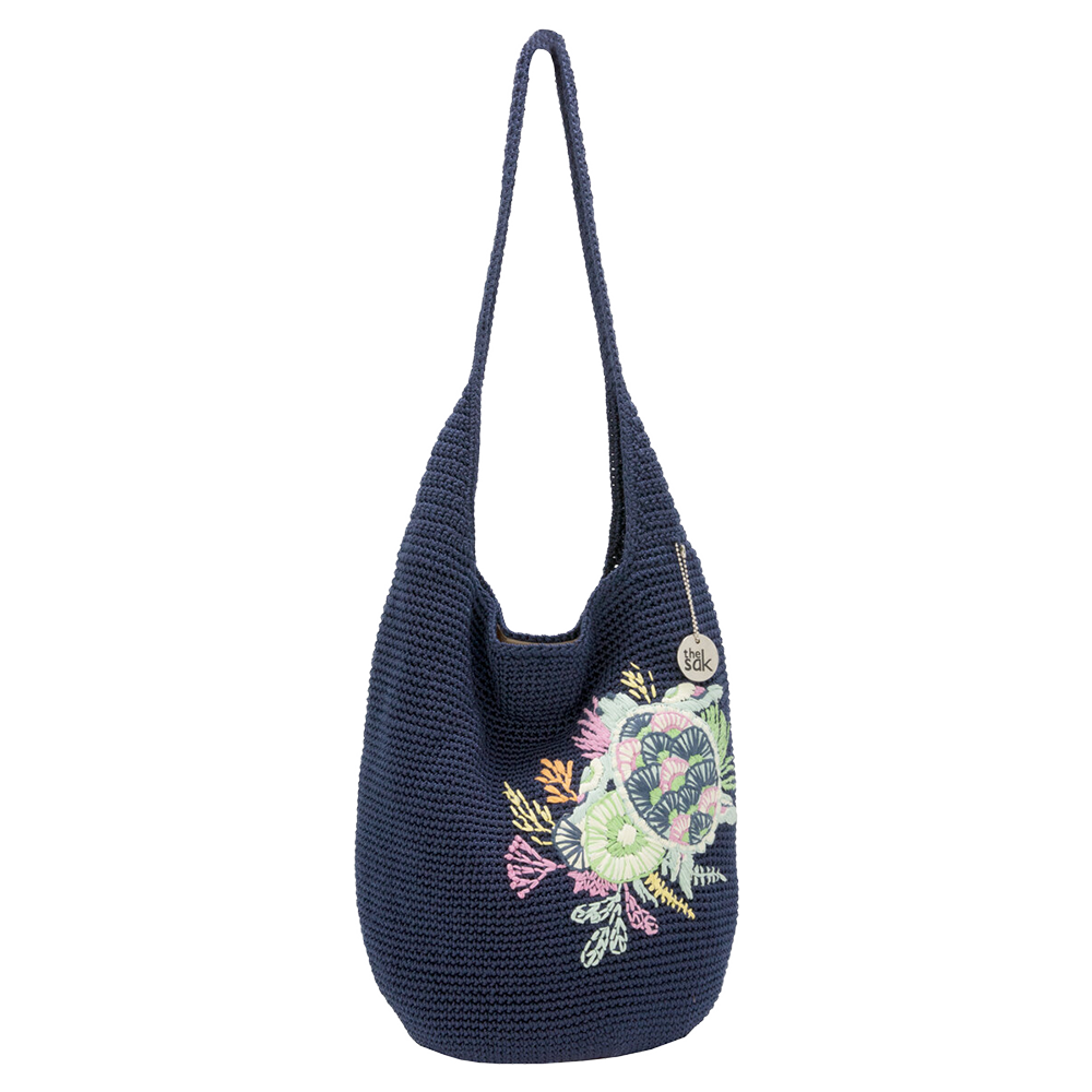 Sakroots x 4ocean Crochet Hobo Bag with Sea Turtle Embroidery