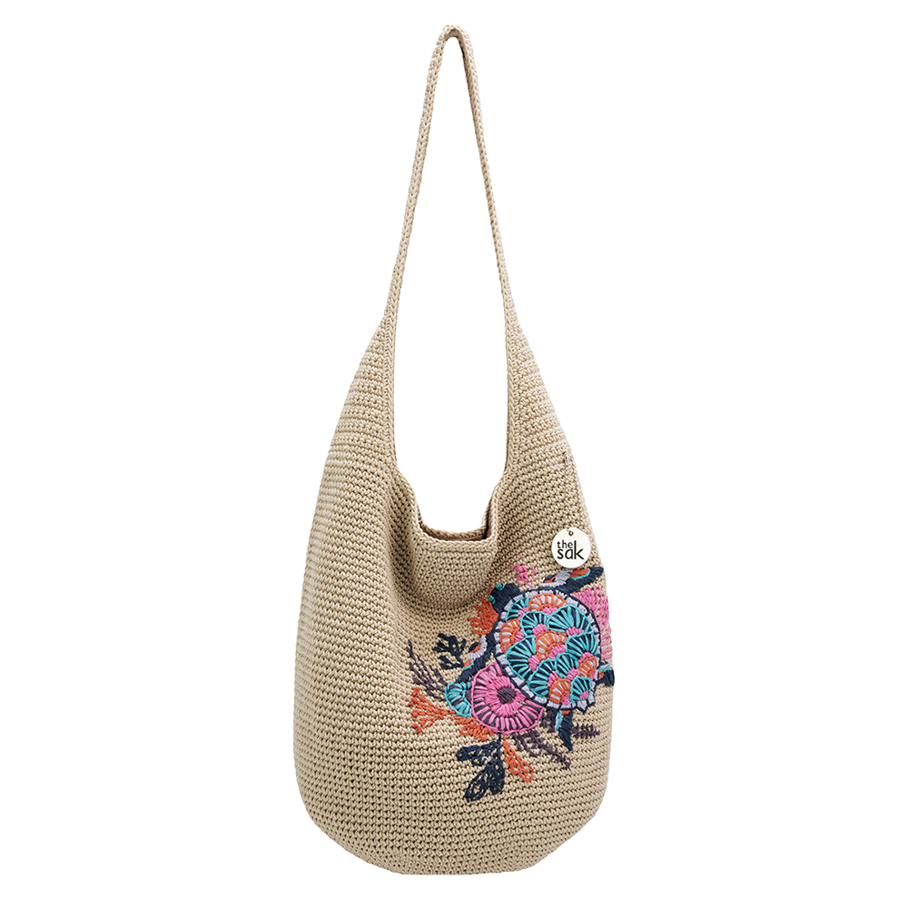 Sakroots x 4ocean Crochet Hobo Bag with Sea Turtle Embroidery