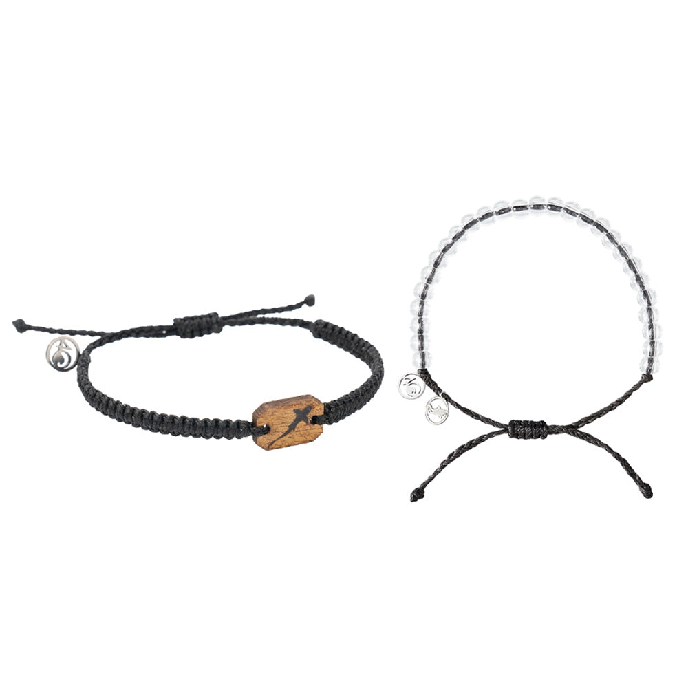 アクセサリー TRASH HEAD 30th anniversary bracelet Shark Castaway Stack – 4ocean