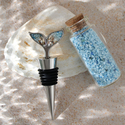Dune Jewelry x 4ocean Whale Tail Wine Stopper - Hawaii Blue