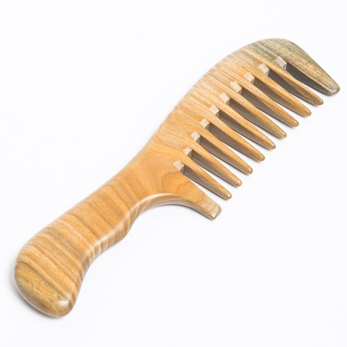 ZeroWasteStore Sandalwood Wide Tooth Comb - Zero Waste Comb, 100% Wood, Plastic Free