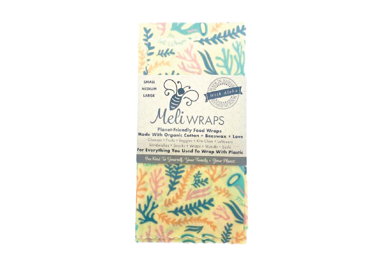 Meli Wraps Beeswax Food Wrap - Reef Print