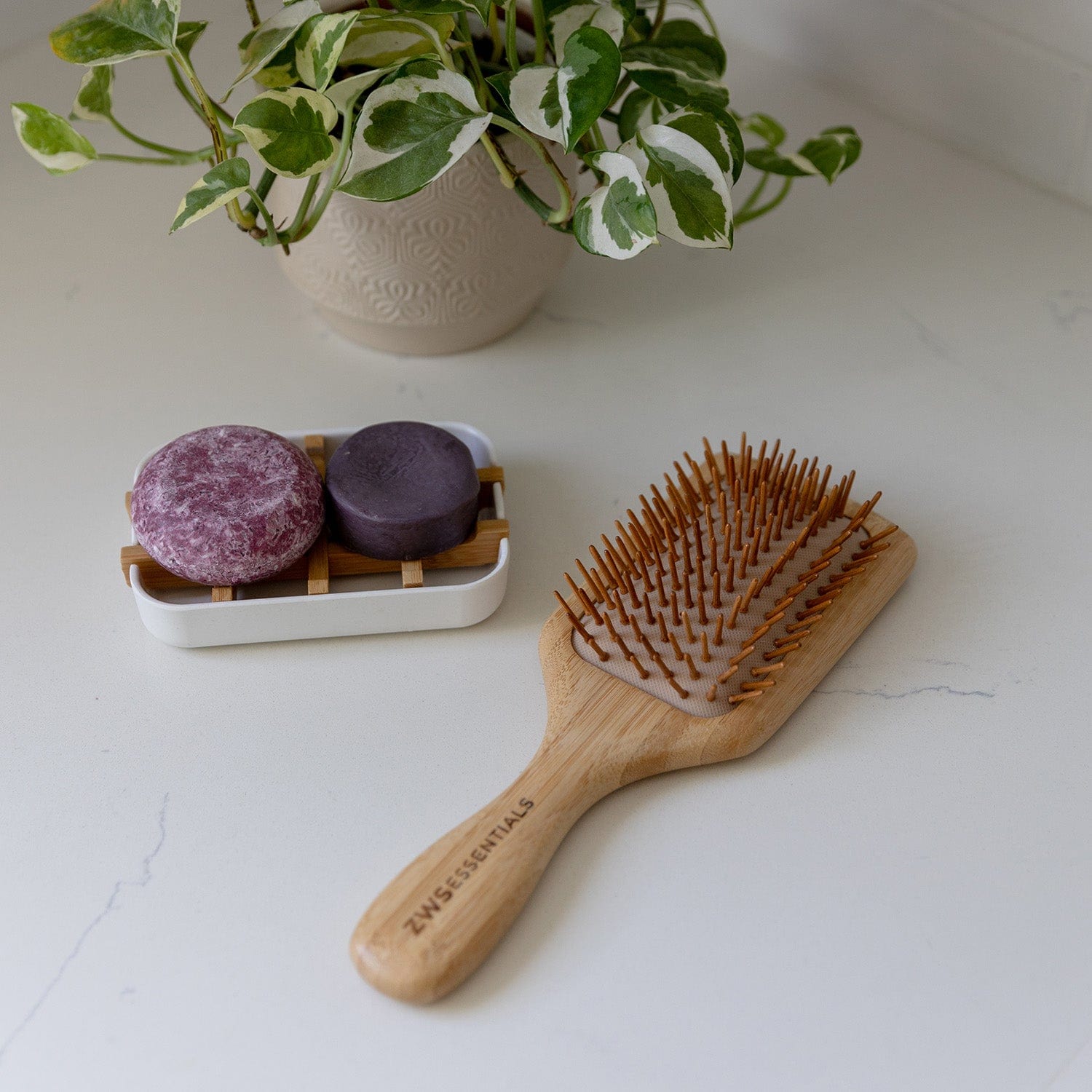 ZeroWasteStore Bamboo Hair Brush - Zero Waste Hair Brush, Plastic Free, 100% Bamboo, Compostable