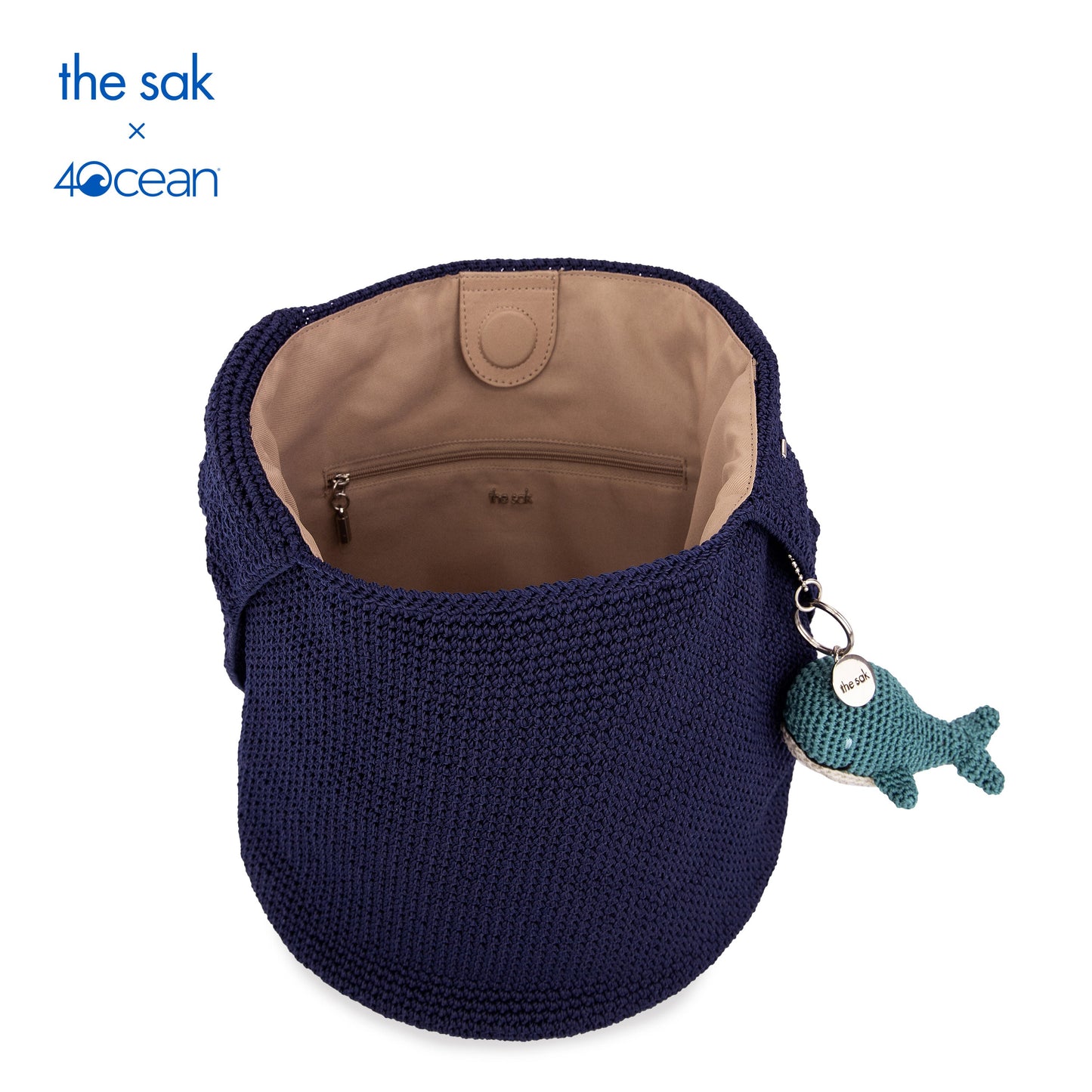 Sakroots x 4ocean Crochet Hobo Bag with Critter Keychain