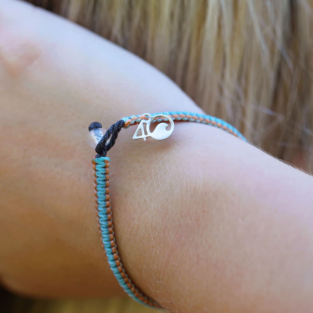 4ocean Plankton Braided Bracelet on a Wrist