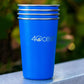 4ocean Reusable Stainless Steel Cups 4-Pack - 4ocean