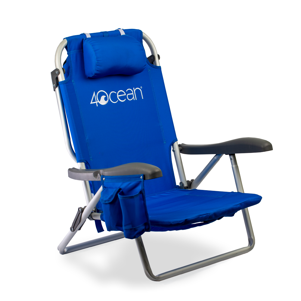 Backpack Beach Chair with Cooler in Signature Blue