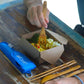 4ocean To-Go Wear Reusable Bamboo Eating Utensils with food