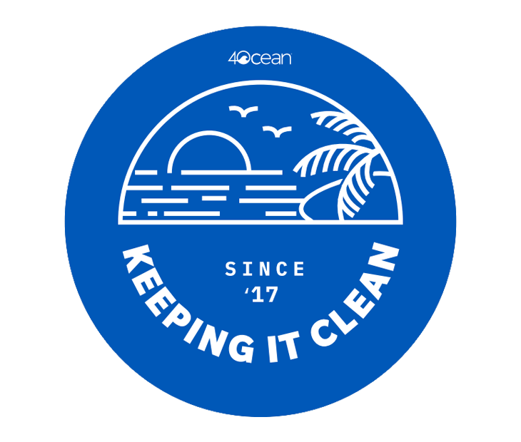 4ocean keeping it clean circular sticker