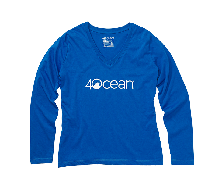 4ocean Logo Women's V-Neck Long Sleeve T-Shirt