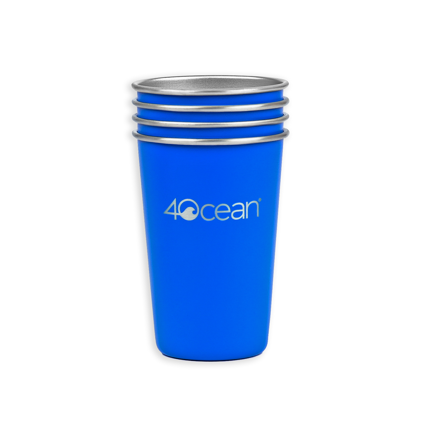 4ocean Reusable Stainless Steel Cups 4-Pack - 4ocean